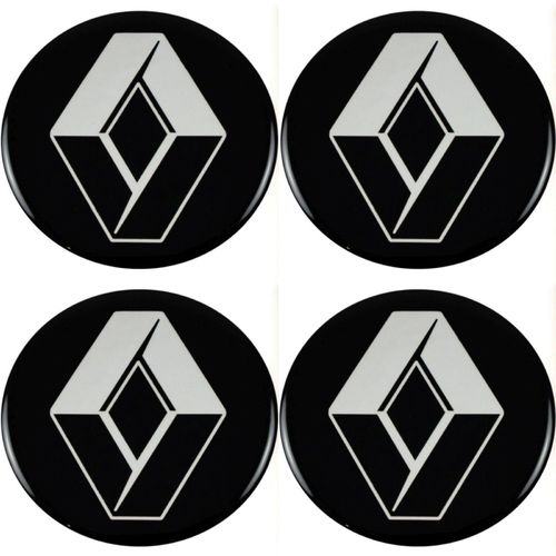 4 x Renault Emblem  Felgen Aufkleber Logo Nabendeckel Nabenkappe Radkappe 4 x 56 mm