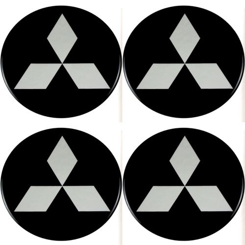 4 x  Mitsubishi Emblem  Felgen Aufkleber Logo Nabendeckel Nabenkappe Radkappe 4 x 56 mm
