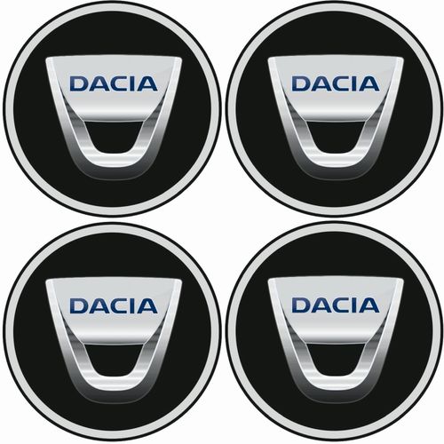 4 x  Dacia Emblem  Felgen Aufkleber Logo Nabendeckel Nabenkappe Radkappe 4 x 56 mm