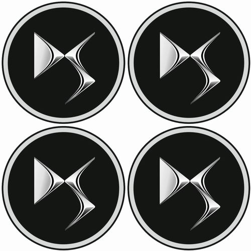 4 x  Citroen DS Emblem  Felgen Aufkleber Logo Nabendeckel Nabenkappe Radkappe 4 x 56 mm