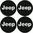 4 x JEEP Emblem Felgen Aufkleber Logo Nabendeckel Nabenkappe Radkappe 4 x 56 mm