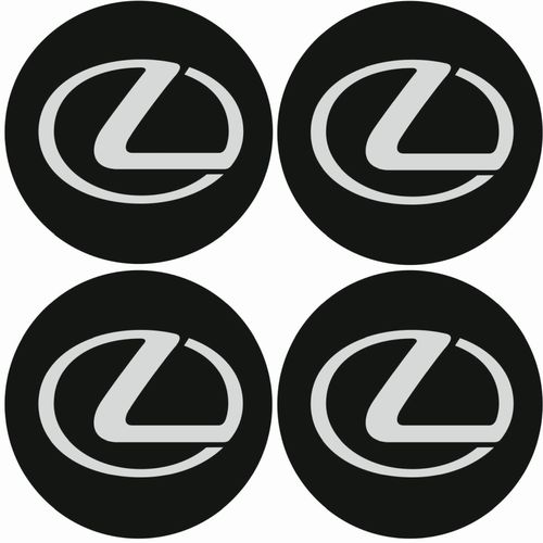 4 x  LEXUS Emblem  Felgen Aufkleber Logo Nabendeckel Nabenkappe Radkappe 4 x 56 mm