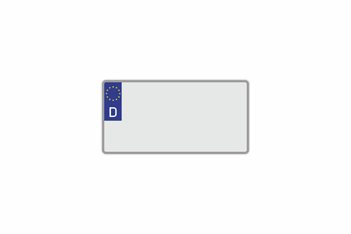 Zweizeilige EU Kennzeichen 255 x 130 mm