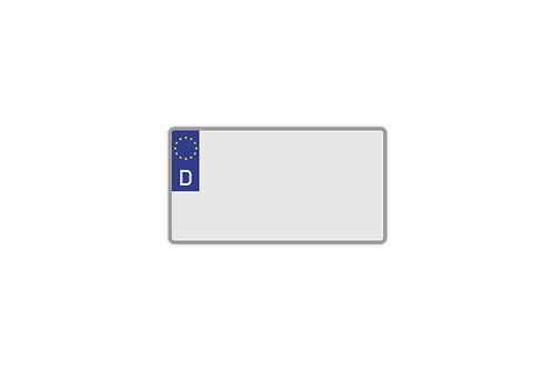 Zweizeilige EU Kennzeichen 240 x 130 mm